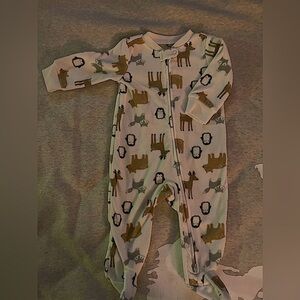Carters: Simple Joys | Fleece Nordic Animals Zippered Pjs | 3-6mo